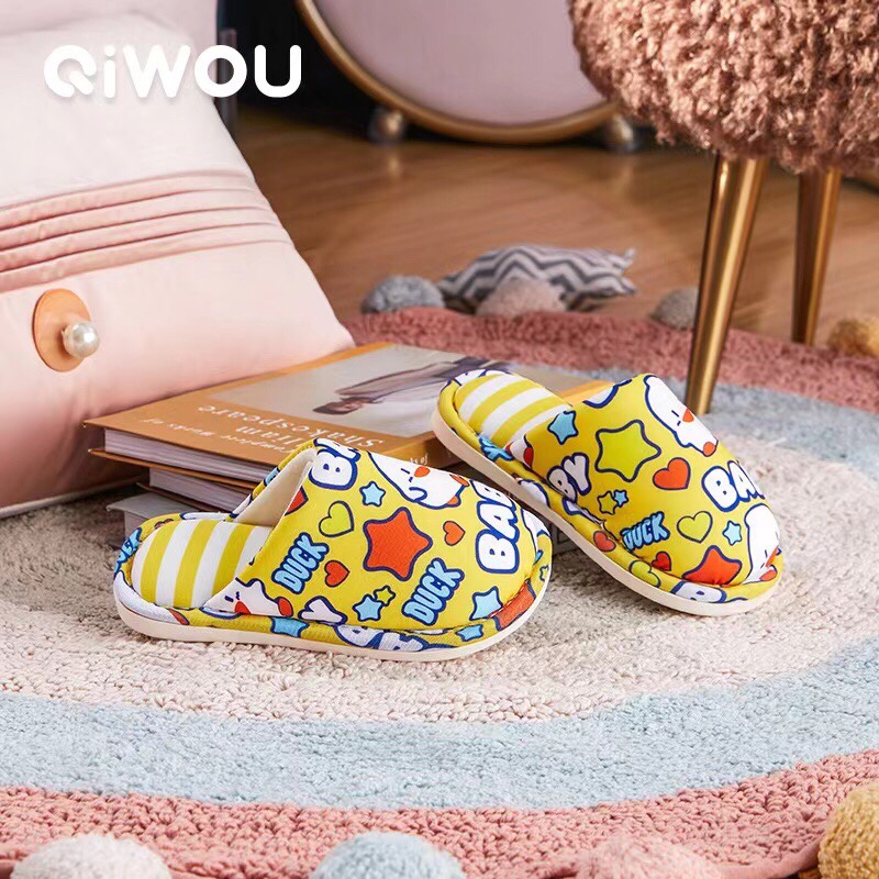 朴西儿童棉拖鞋秋冬男童卡通可爱保暖加绒防滑室内宝宝冬棉拖居家白底实物图