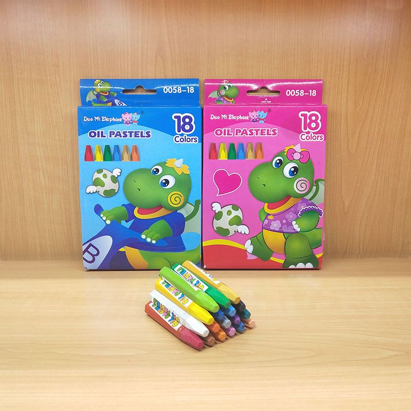 Baby Dragon Hexagonal oil pastels, 18-color safe and smooth, student and toddler drawing crayons, washable, wholesale and customized Specification image