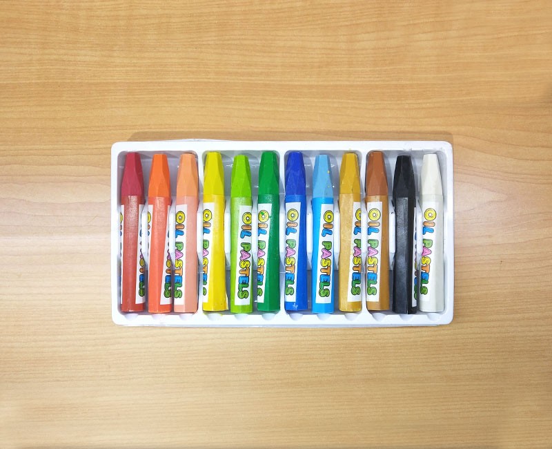 新款12色油画棒儿童彩绘美术安全蜡笔学生画笔可水洗批发厂家直销详情图4