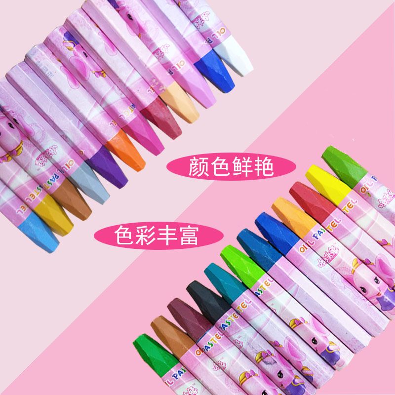 Domi Elephant 24-color oil pastels, student painting and doodling special offer, crayons, colored brushes, heavy color, washable and eco-friendly materials Specification image