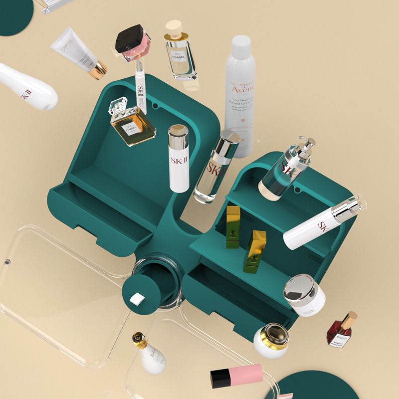 2020 Autumn New multi-functional rotating storage box, dust-proof and water-proof cosmetic box, home non-punching skin care product storage Application Scenario