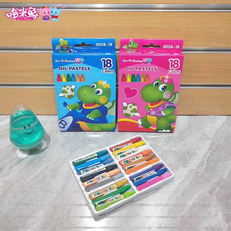 Baby Dragon Hexagonal oil pastels, 18-color safe and smooth, student and toddler drawing crayons, washable, wholesale and customized details Picture