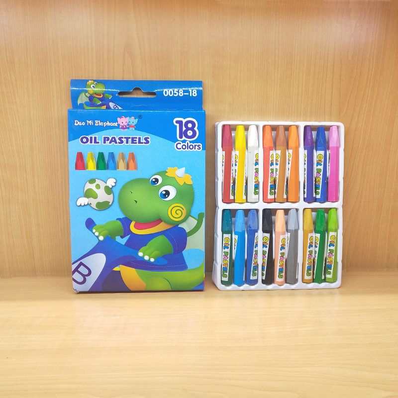 Baby Dragon Hexagonal oil pastels, 18-color safe and smooth, student and toddler drawing crayons, washable, wholesale and customized Item Picture