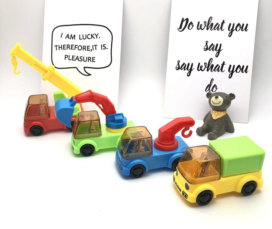 Little Corn 20158 Cartoon Engineering Vehicle Single-hole Pencil Sharpener Student Prize detail image 1