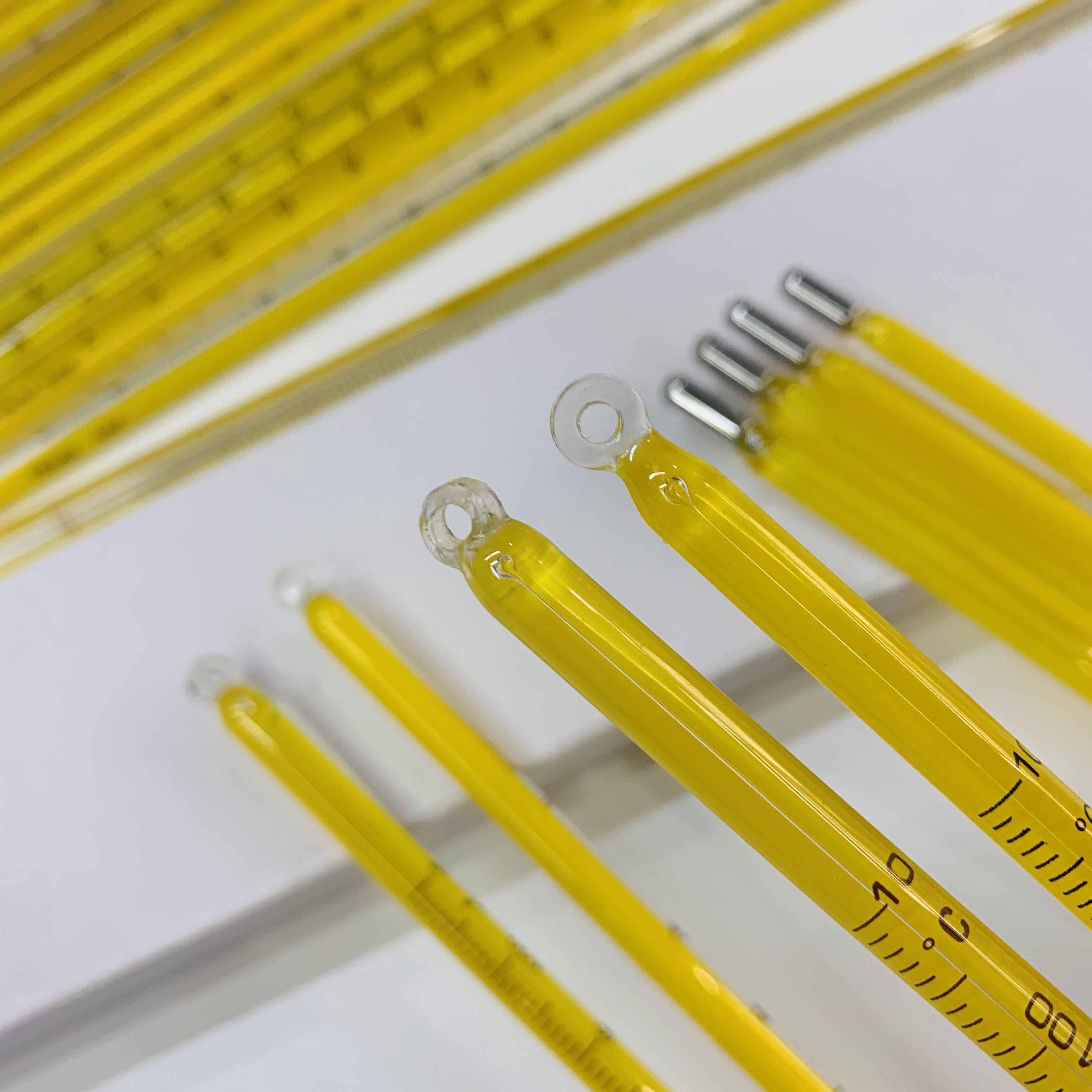 水银玻璃棒高温温度计黄色白色外贸内销产品科教实验室详情图6