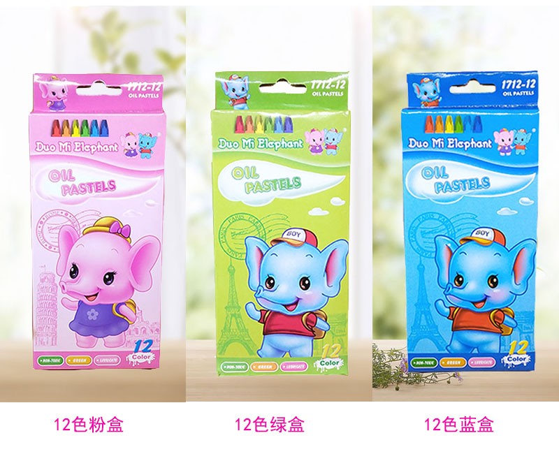 Special offer on Domixiang 12-color oil pastels for student painting, smooth 6-angle crayon art doodles, and wholesale of children's brushes detail image 1