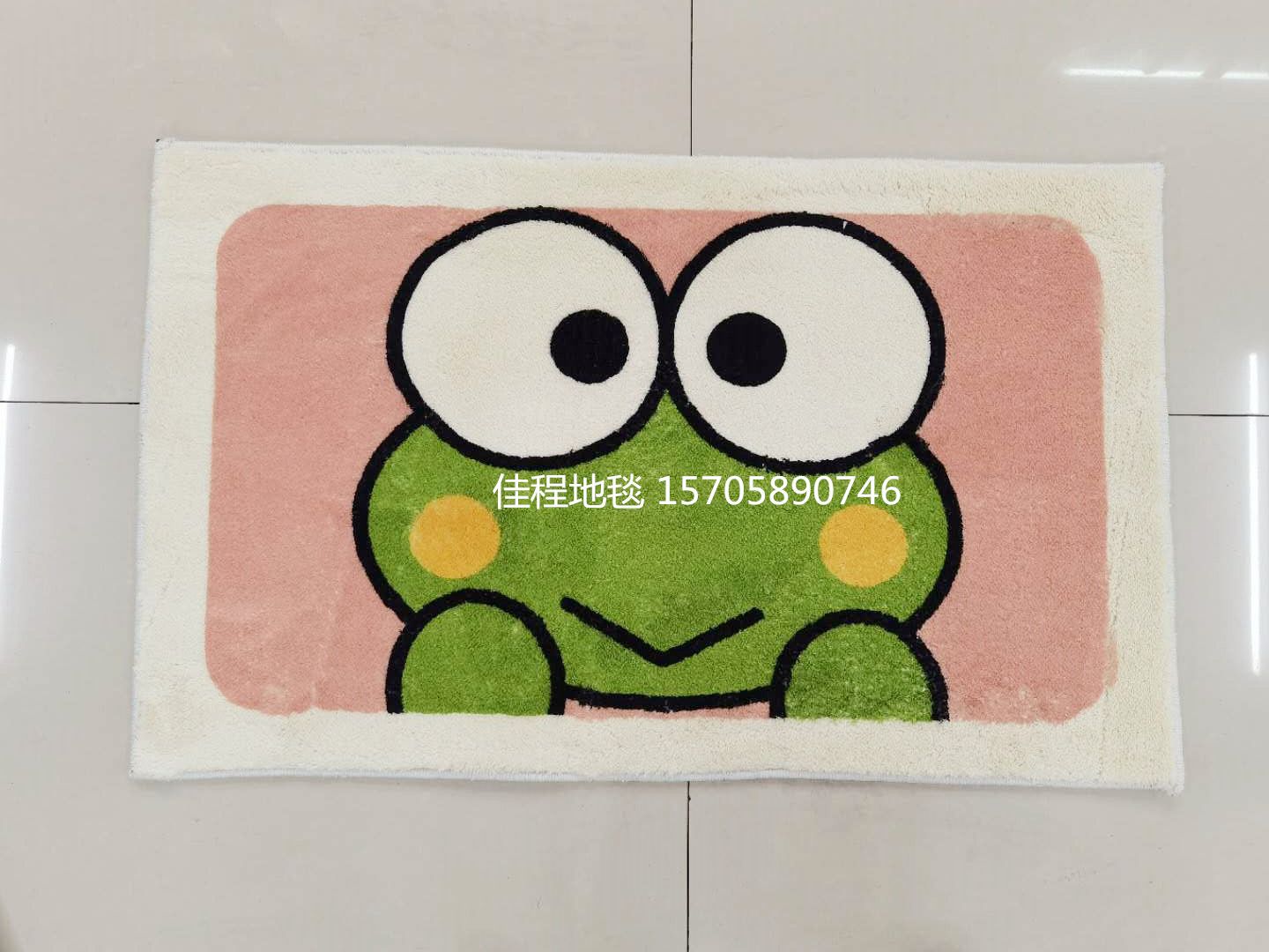 New imitation cashmere printed floor mat, cartoon animal mat, anti-slip mat, imitation cashmere foot mat, household mat Application Scenario