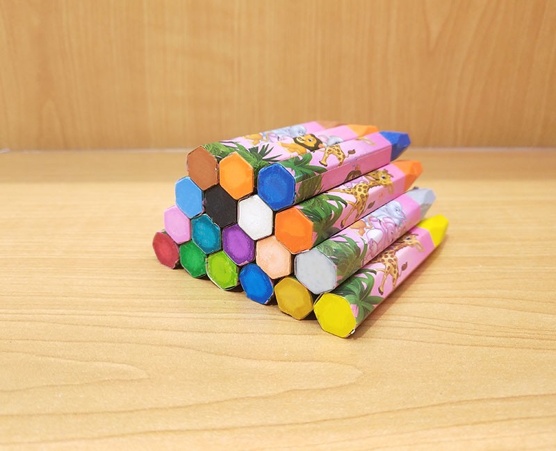 Dorixiang 18-color plastic box oil pastels, cartoon animal patterns, smooth crayons, children's drawing pens, PP box wholesale detail image 8