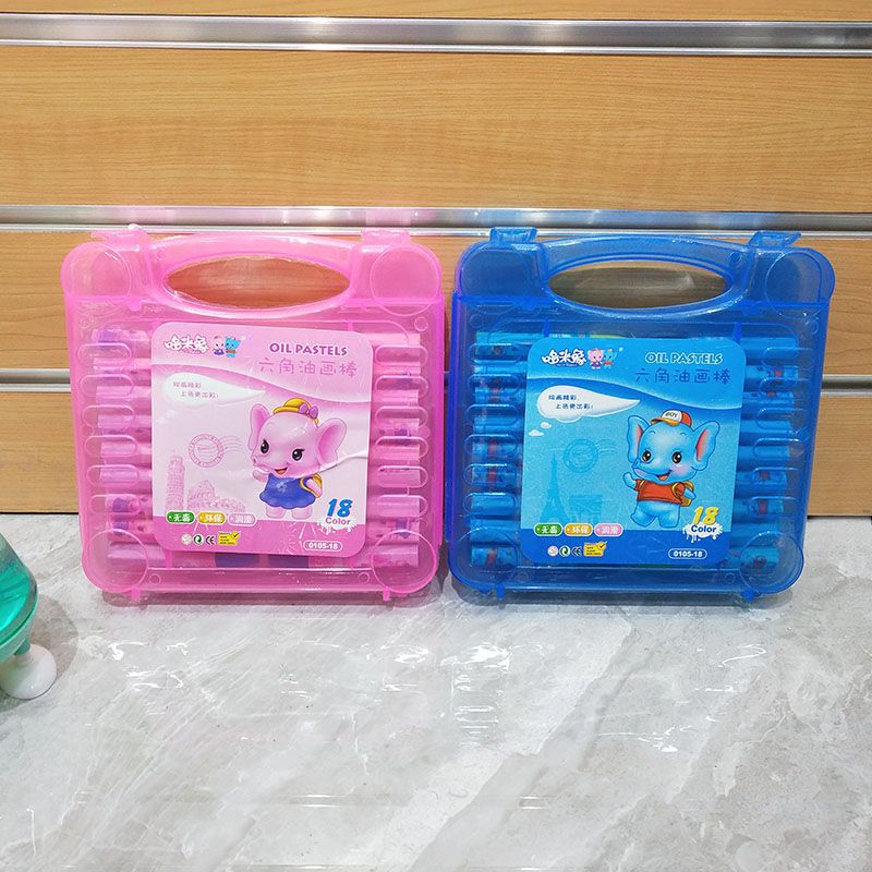 Domixiang 18-color oil pastels, children's eco-friendly art crayons, plastic box, smooth colored brushes, factory direct sales Application Scenario
