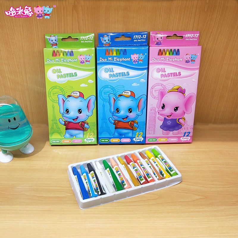 Special offer on Domixiang 12-color oil pastels for student painting, smooth 6-angle crayon art doodles, and wholesale of children's brushes details Picture