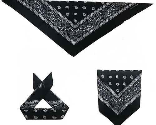 纯棉印花方巾 hip hop嘻哈街舞明星范腰果花bandana批发全棉头巾 明星同款详情图3