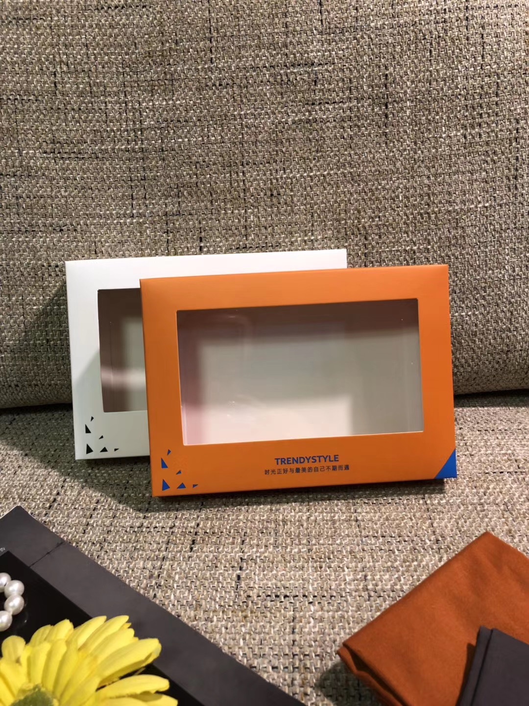 短裤盒子袜子包装盒厂家直销来样定制白卡纸纸盒天地盖开窗包装盒固定盒定制包装盒礼品盒收纳盒细节图