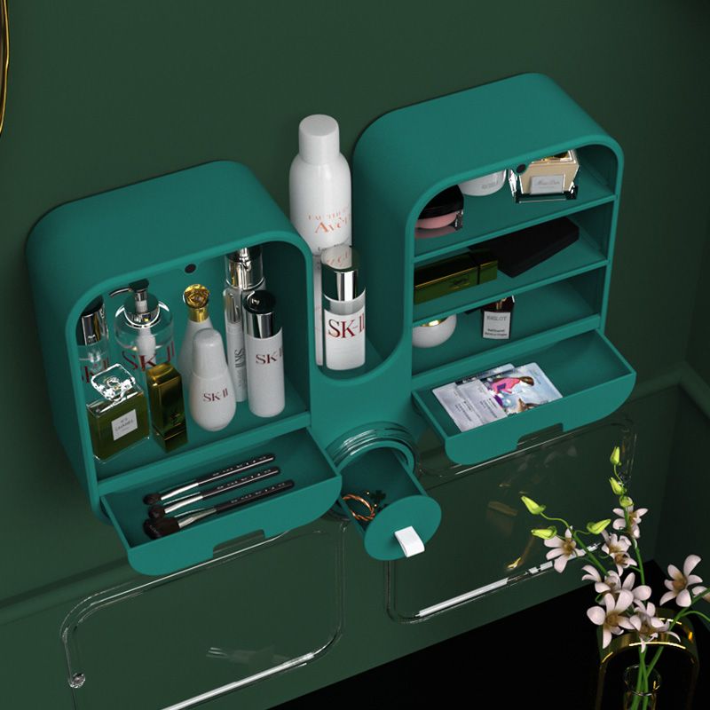 2020 Autumn New multi-functional rotating storage box, dust-proof and water-proof cosmetic box, home non-punching skin care product storage details Picture