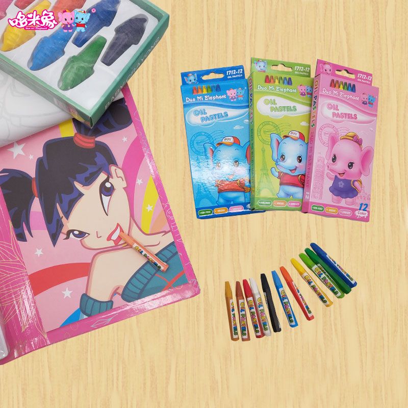Special offer on Domixiang 12-color oil pastels for student painting, smooth 6-angle crayon art doodles, and wholesale of children's brushes Application Scenario