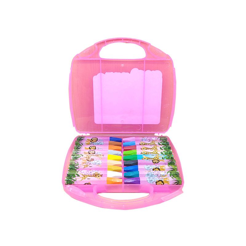Dorixiang 18-color plastic box oil pastels, cartoon animal patterns, smooth crayons, children's drawing pens, PP box wholesale Item Picture