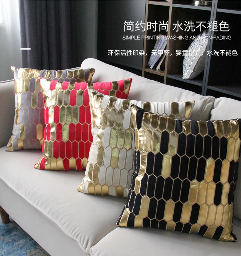 Flannelette Embroidered Sofa Pillow Living Room Headboard Cushion Bay Window Model Room Pillow Application Scenario