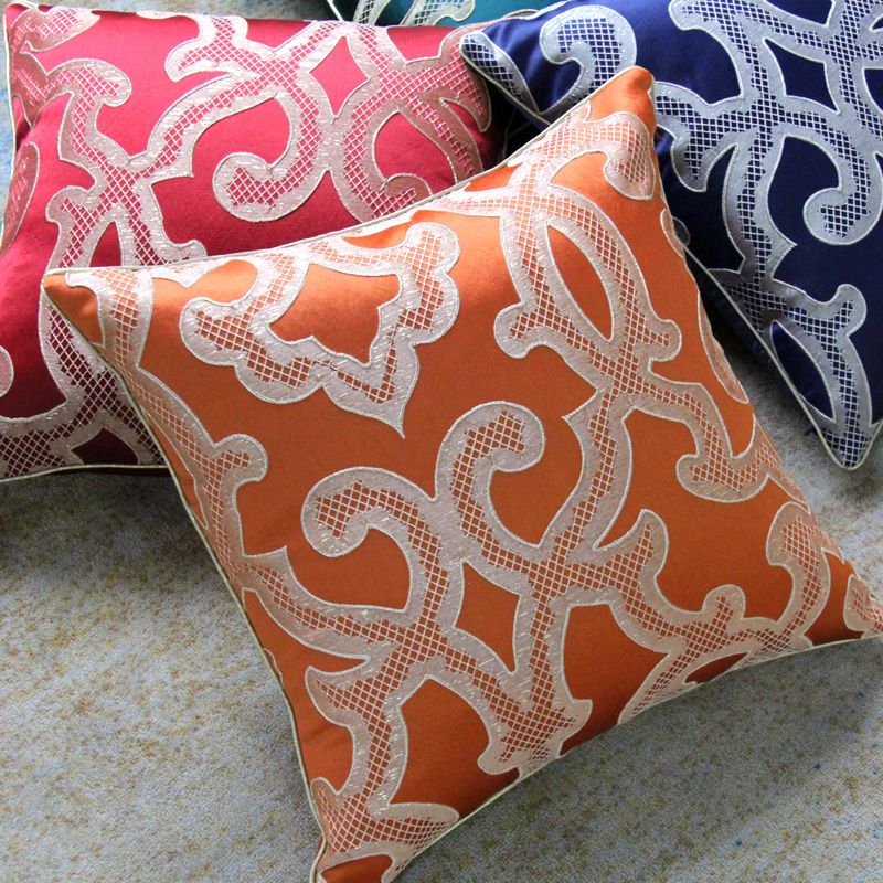 High-precision jacquard light luxury sofa cushions, living room headboard cushions, bay window model room cushions Application Scenario