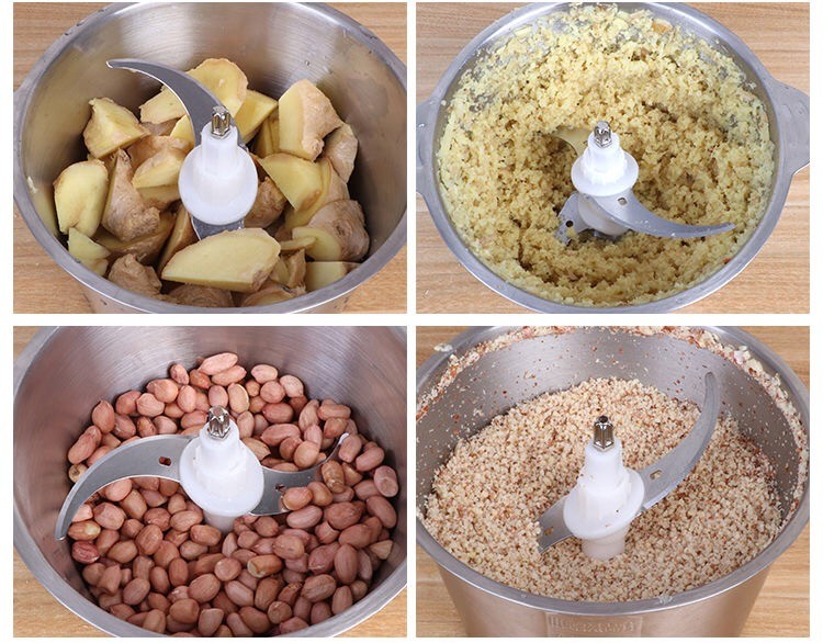 2升绞肉机家用电动小型多功能打肉料理搅拌机碎菜器绞馅辅食机钢杯yf301c2pp详情图4