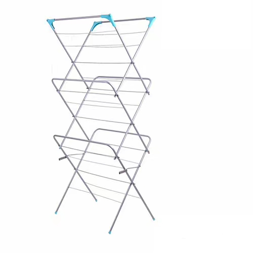 Factory direct drying rack H-type double rod stainless steel drying rack indoor floor telescopic drying rack clothes rack details Picture