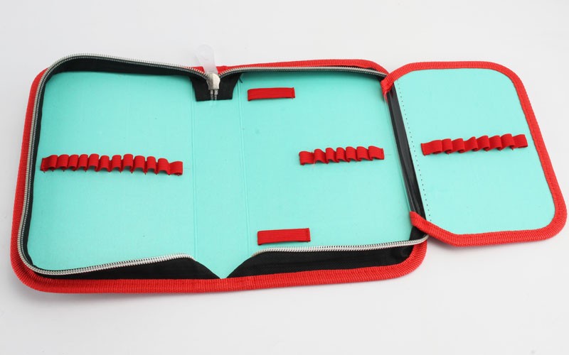 银色拉链单拉板包内带松紧可插笔文具盒详情图2