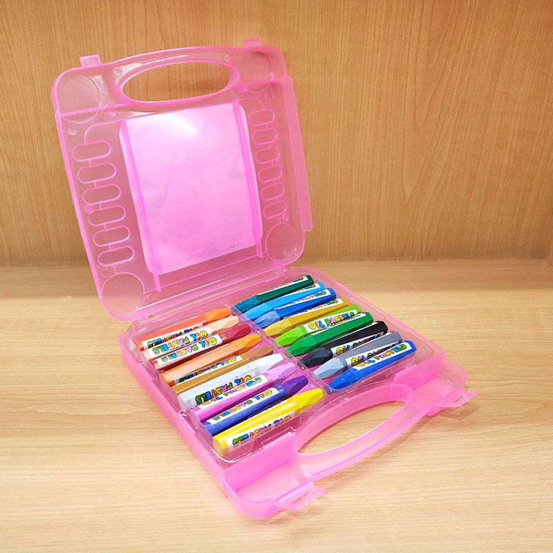 Baby Dragon 18-color oil pastels, eco-friendly and safe formula, children's drawing soft crayons, plastic box, non-stick to hands, wholesale Specification image