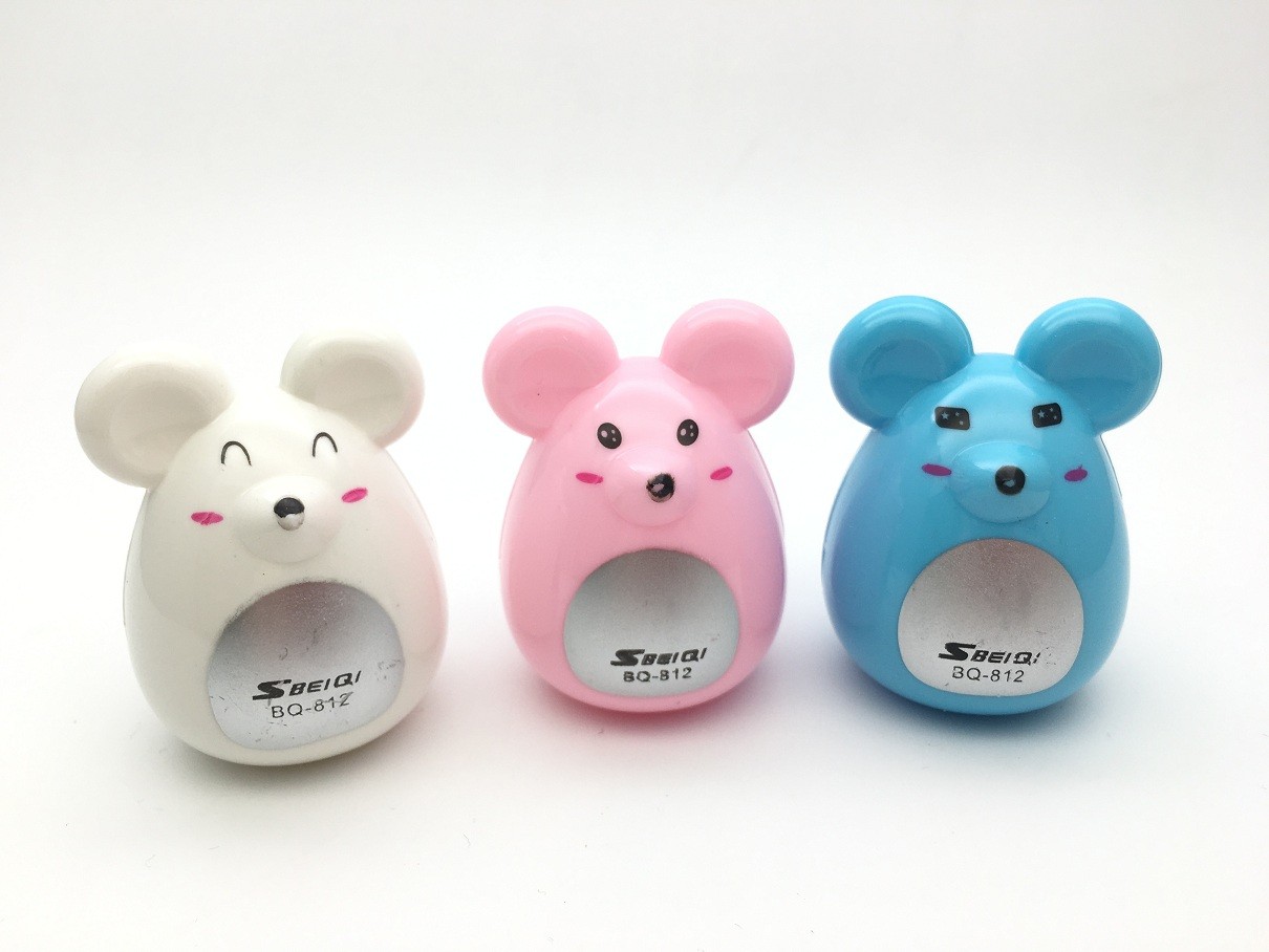 Youlemei 812 Cartoon cute little Mouse single-hole pencil sharpener student prize detail image 1