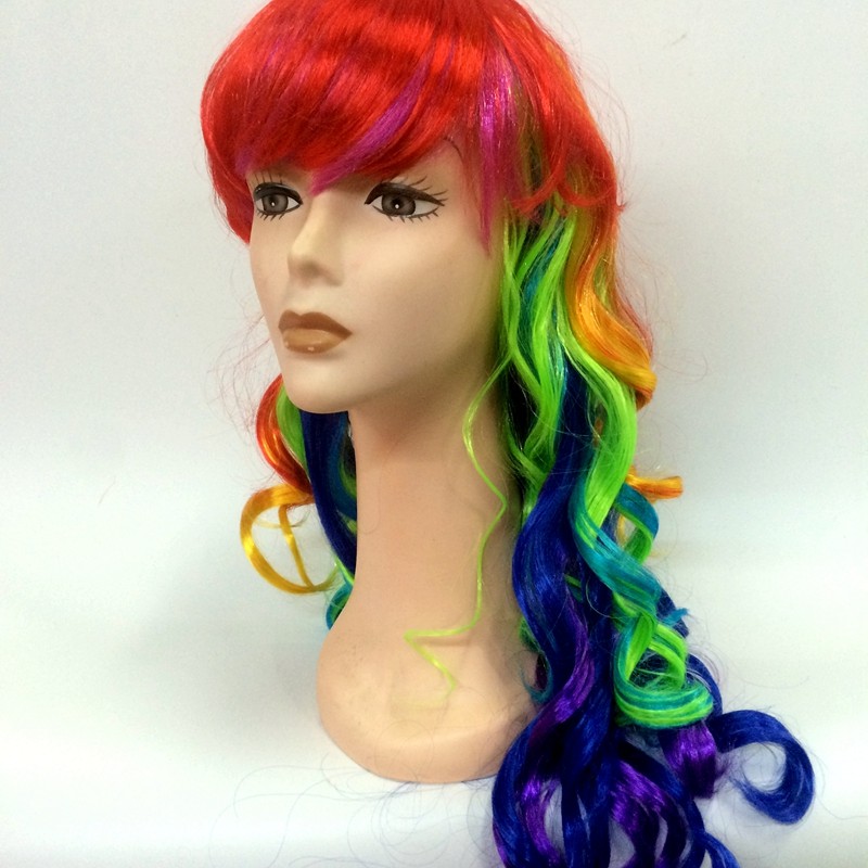 Custom-made hand-rolled 60-centimeter-long wavy wig for export pic 1