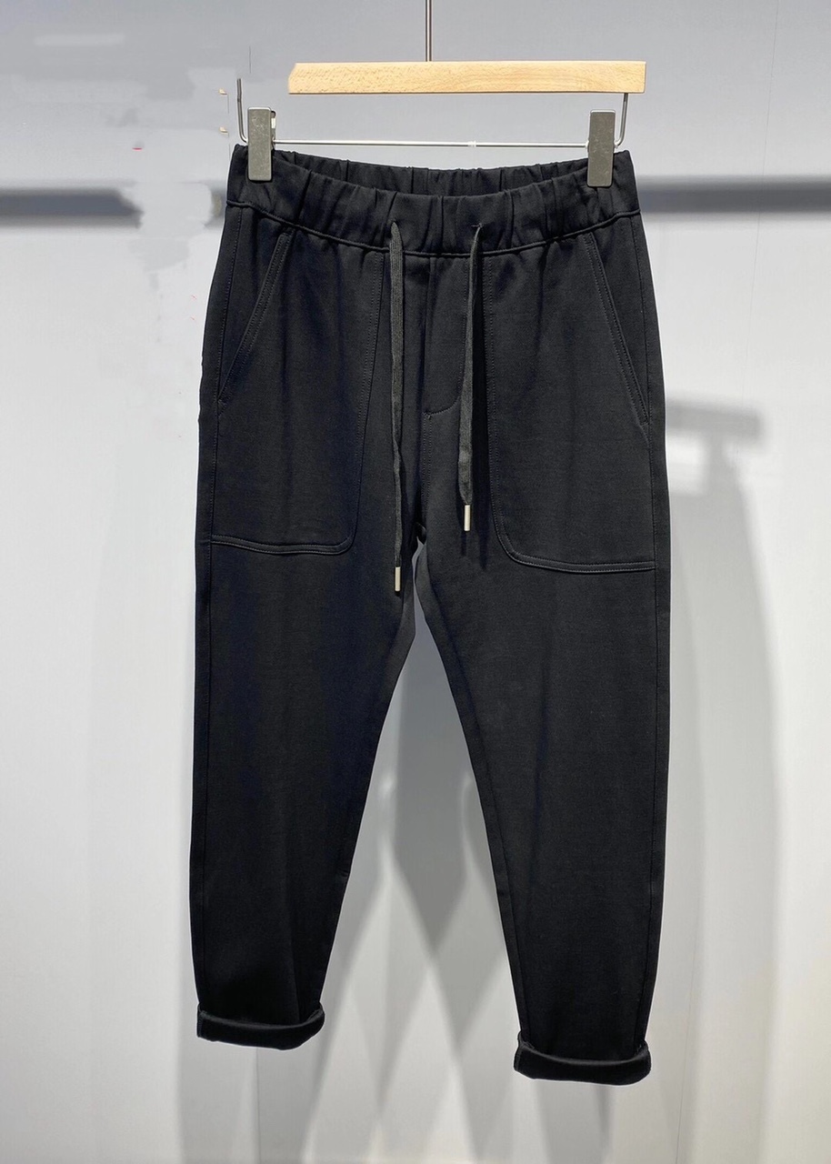 🆕2020秋冬新款韩版日系纯色潮流弹力抽绳松紧腰简约百搭休闲长款  高品质高质感  面料中厚