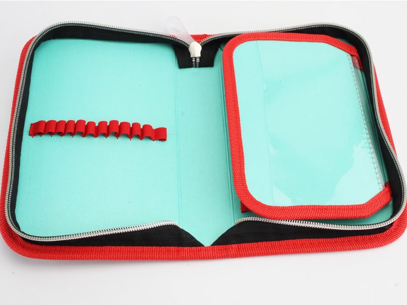 银色拉链单拉板包内带松紧可插笔文具盒详情图1