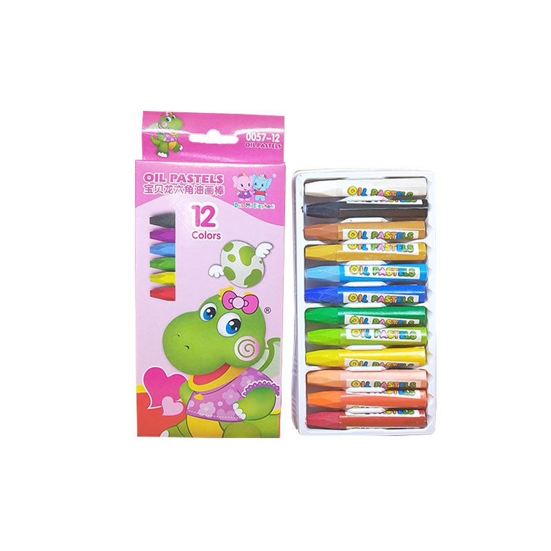 12色油画棒/大六角/环保白底实物图