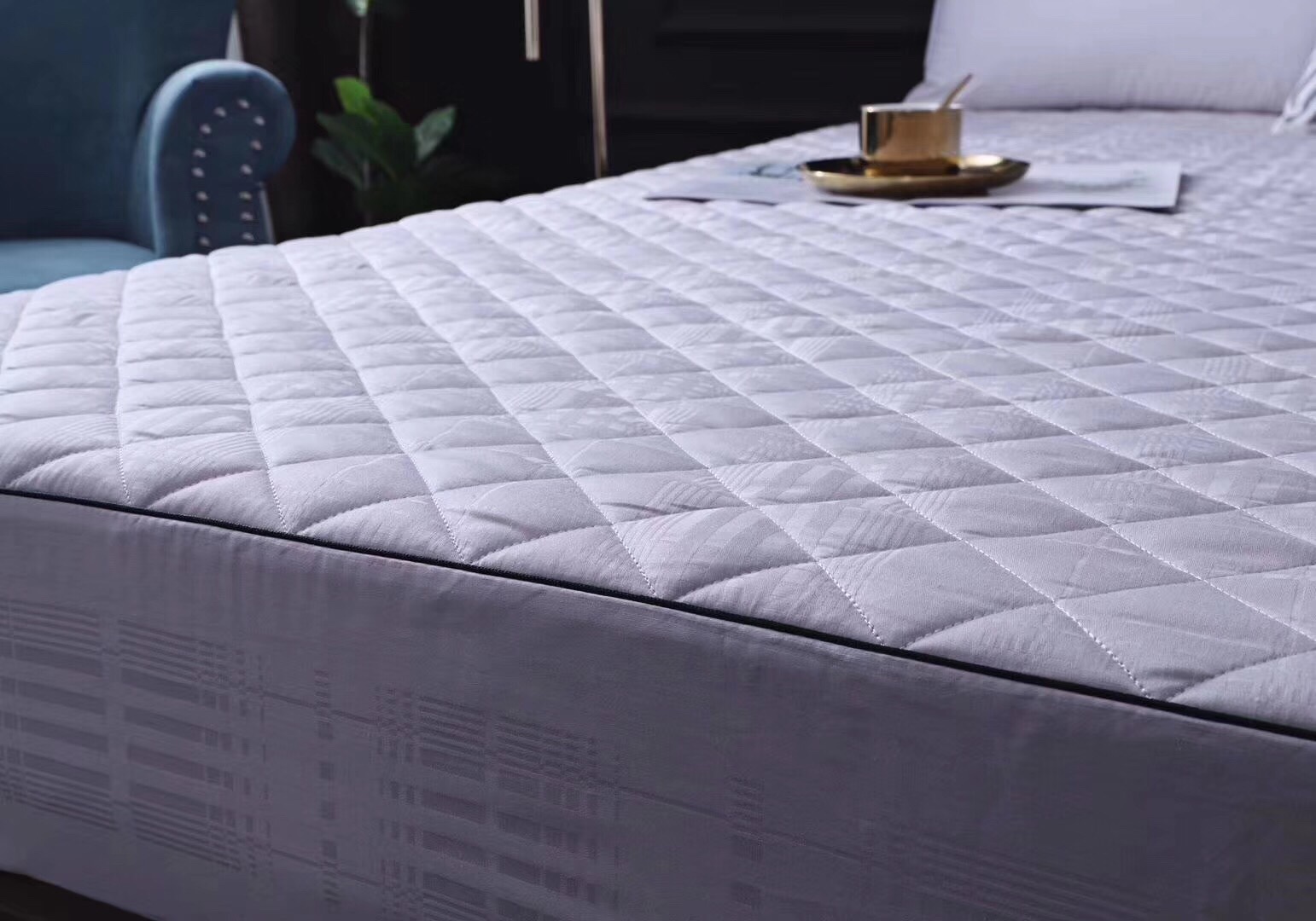 全棉水洗棉床笠单件纯棉加厚夹棉床罩床套防滑固定床垫保护套详情图7