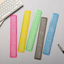 30厘米中号字母尺绘图模板 英文尺塑料直尺办公用透明尺子厂家批发
