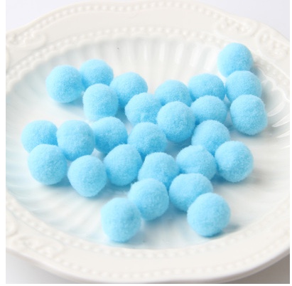 高弹毛毛球 毛球彩色DIY手工创意 优质毛球1.5CM 60PC 中蓝色