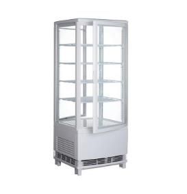 Single-double curved door 98L commercial four-sided transparent glass refrigerated display cabinet Freezer Vertical beverage freezer full figure