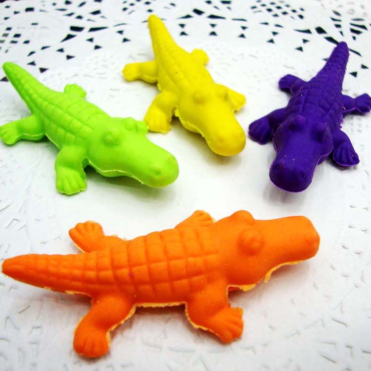 鳄鱼造型橡皮 创意可爱拉袋装橡皮 学生橡皮擦学习用品产品图