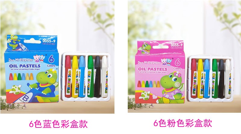 Baby Dragon 6-color oil pastels, children's crayons, eco-friendly art stationery, painting brushes, washable, safe, smooth, wholesale detail image 3
