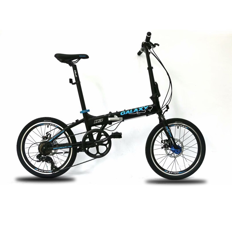 GALAXY Glais D3 aluminum alloy foldable bicycle with gear shifting disc brake, a casual and portable adult bicycle for both men and women details Picture