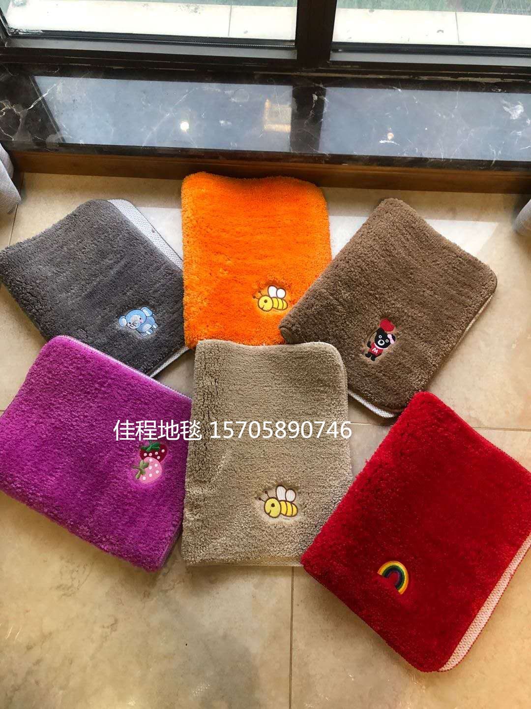 New TPR base microfiber embroidered floor mat, water-absorbing and anti-slip floor mat, microfiber floor mat, household floor mat details Picture