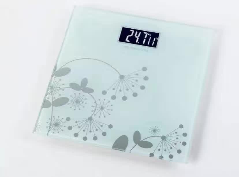 厂家直销 精准大屏玻璃人体秤 温度显示 带背光28x28mm