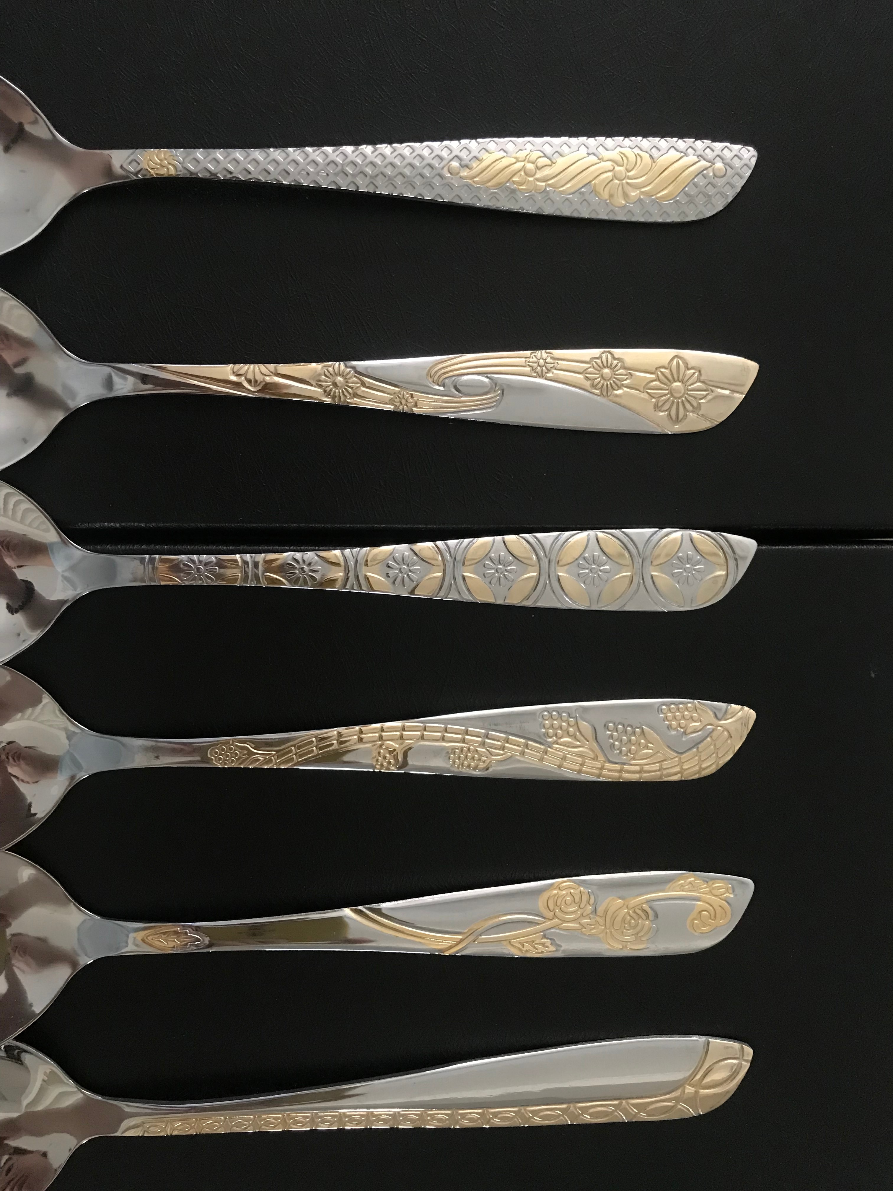 New gold-plated slanted large spoon detail image 3