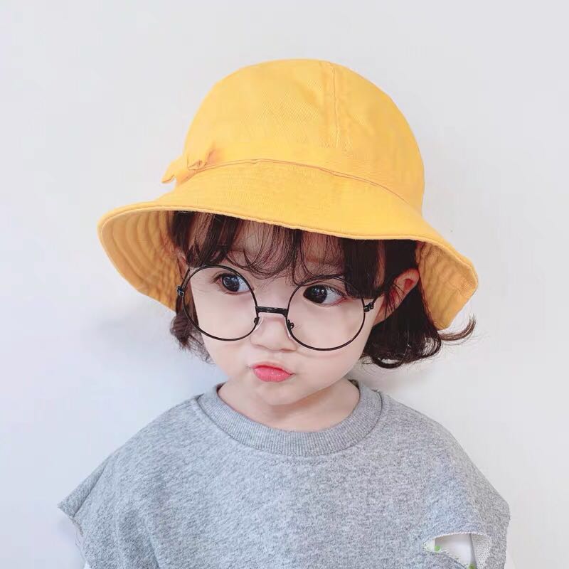 幼儿园小学生可爱小黄帽防晒渔夫帽儿童帽防风绳遮阳帽定制logo图