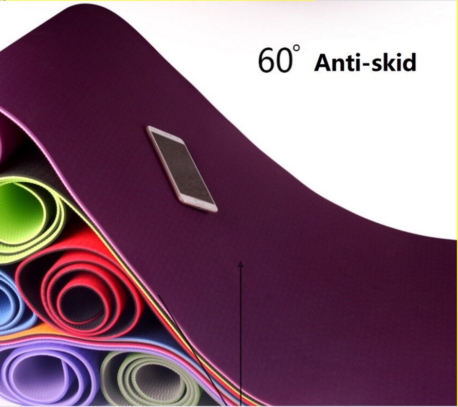 TPE舞蹈拉伸加厚防滑瑜伽垫，加长加宽男女士健身垫加厚防滑运动垫详情12