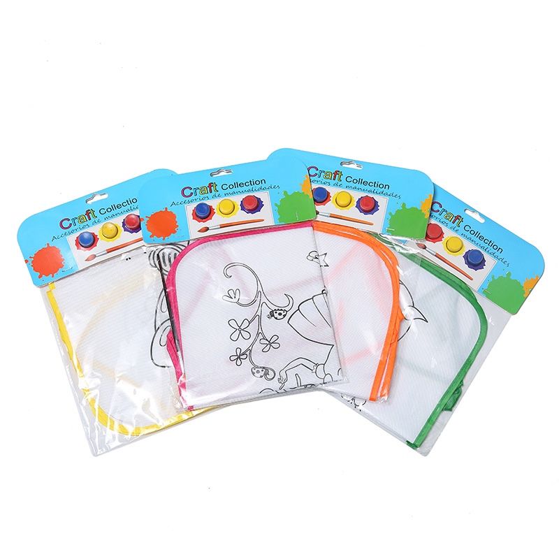 儿童绘画diy围裙幼儿园手工课涂鸦填色围裙益智卡通绘画涂色围裙详情图3