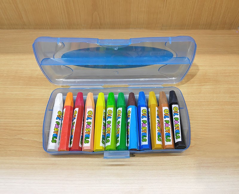 宝贝龙PP盒装油画棒12色丝滑蜡笔儿童美术绘画笔可水洗不沾手批发详情图7