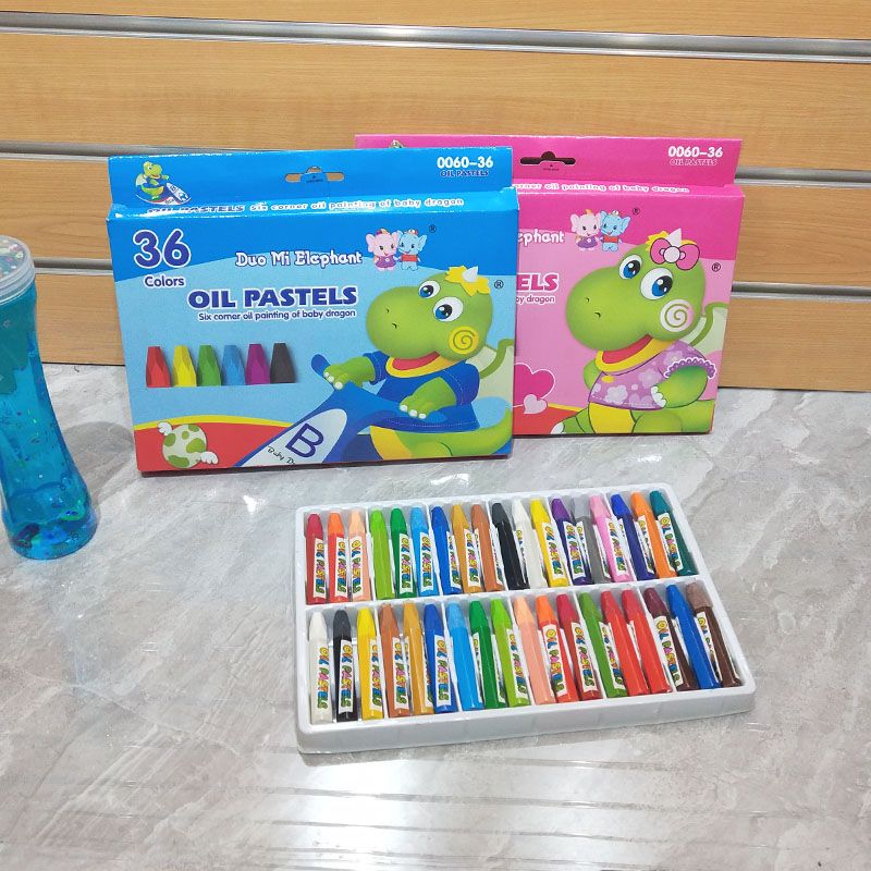 宝贝龙36色油画棒盒装水溶性丝滑粉蜡笔儿童美术用品绘画笔可定制