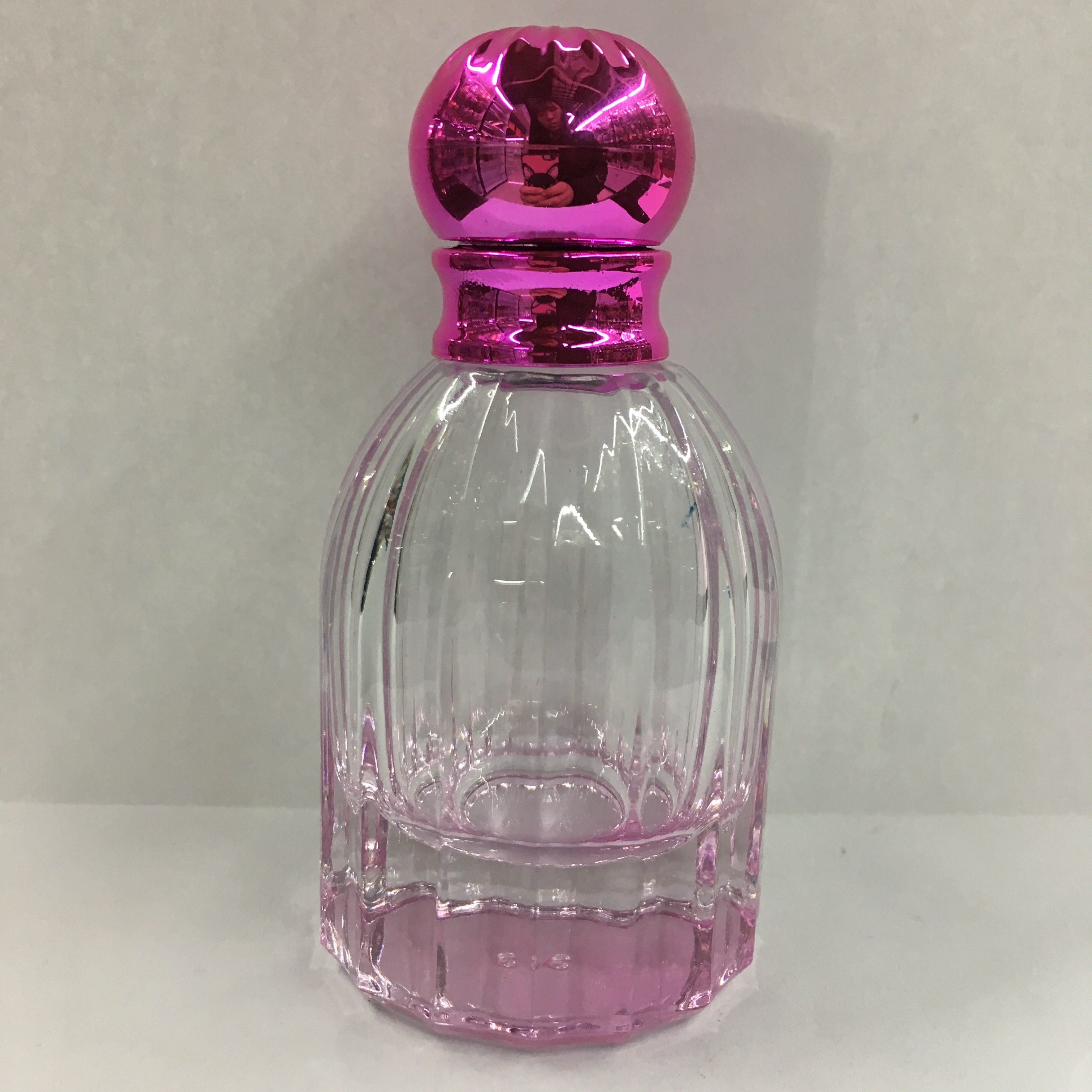 30ml带花朵玻璃香水瓶紫色雅致清新香水分装瓶详情3