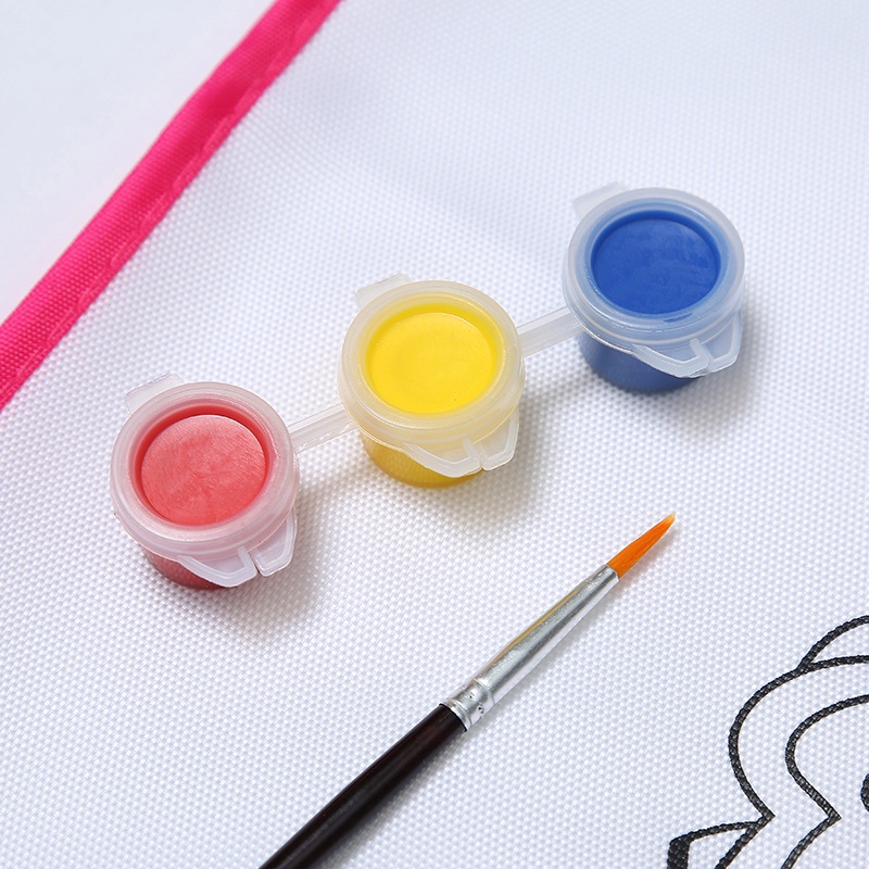 儿童绘画diy围裙幼儿园手工课涂鸦填色围裙益智卡通绘画涂色围裙详情图2