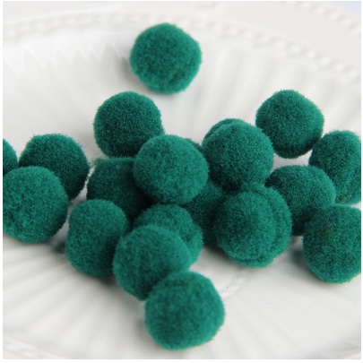 高弹毛毛球 毛球彩色DIY手工创意 优质毛球1.5CM 60PC 墨绿色