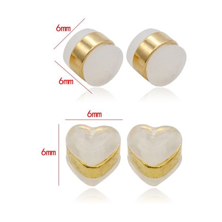 众兴饰品透明硅胶圆形耳堵心形耳坠耳塞diy饰品配件厂家直销批发细节图