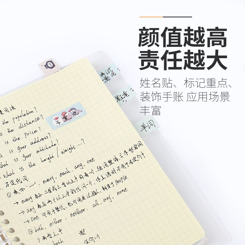 KOKUYO/ Guoyu WSG-LAR1 Stationery Bird Label Sticker (with box) 5 styles mixed set Application Scenario